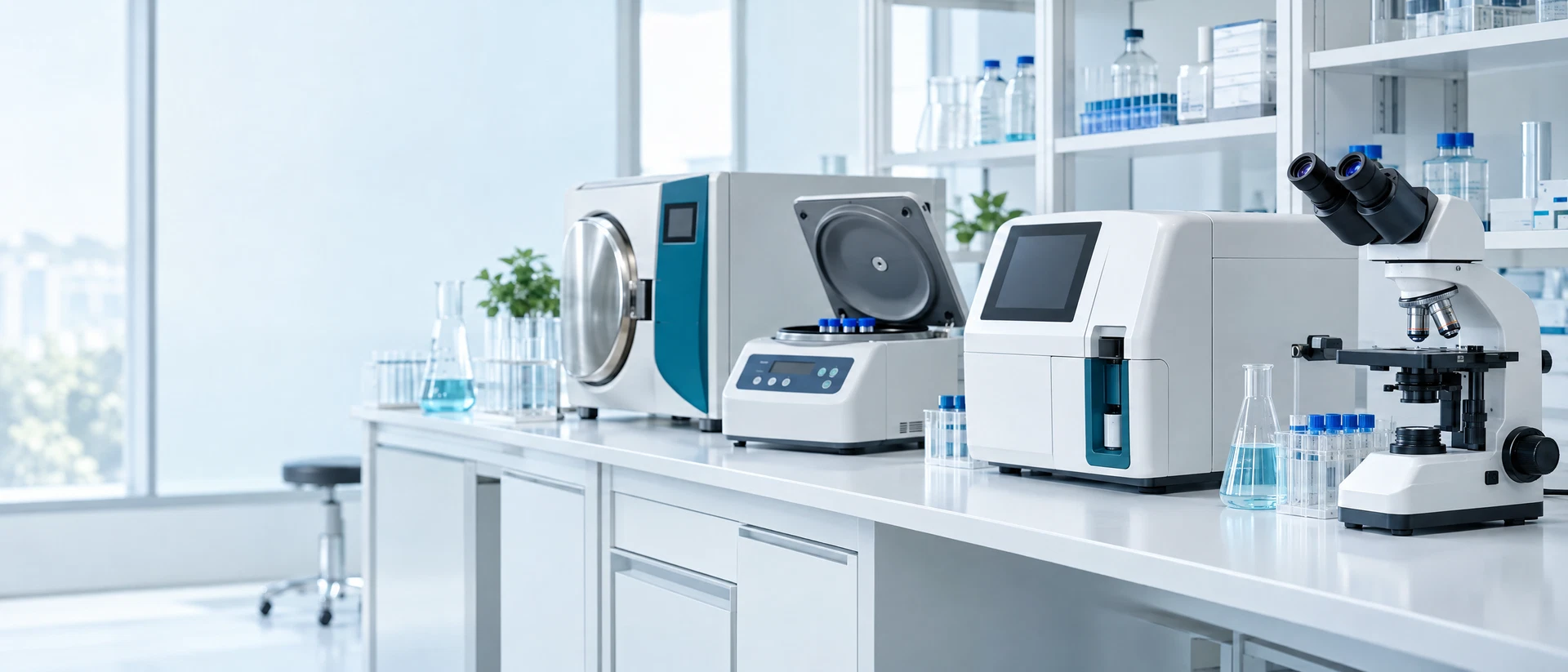 A modern laboratory with professional scientific equipment